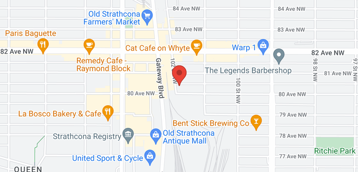 map of 8009 102 ST NW